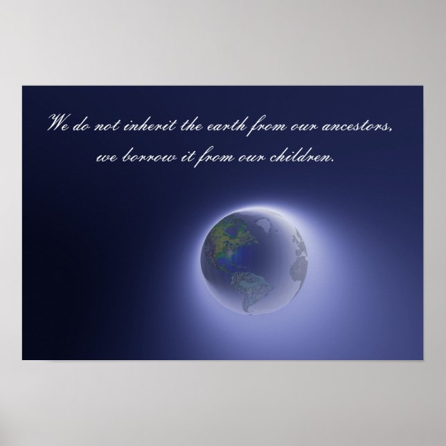 Affiches Proverbe amérindien (Devant)