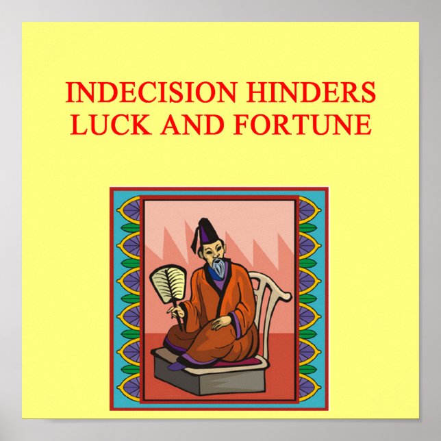 Affiches proverbe chinois sage (Devant)