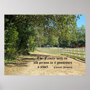 Affiches Proverbe chinois sur la valeur des personnes âgées
