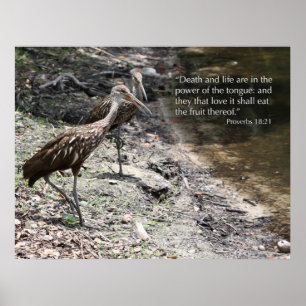 Affiches Proverbes 18:21 Écriture Imprimer