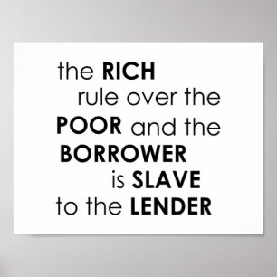 Affiches Proverbes 22:7 Les riches règnent sur la Bible Dav