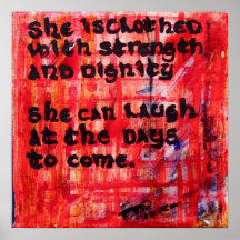 Proverbes 31:25 - Elle est habillée en force