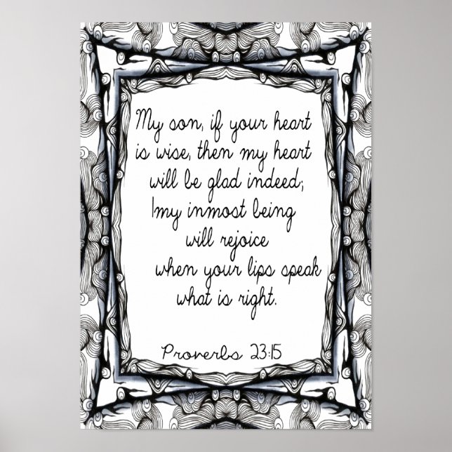 Affiches Proverbes à mon fils (Devant)
