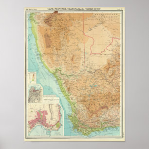 Affiches Province de cap, Transvaal, section occidentale