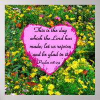 PSALM FLORAL JAUNE 118:24 PHOTO DESIGN