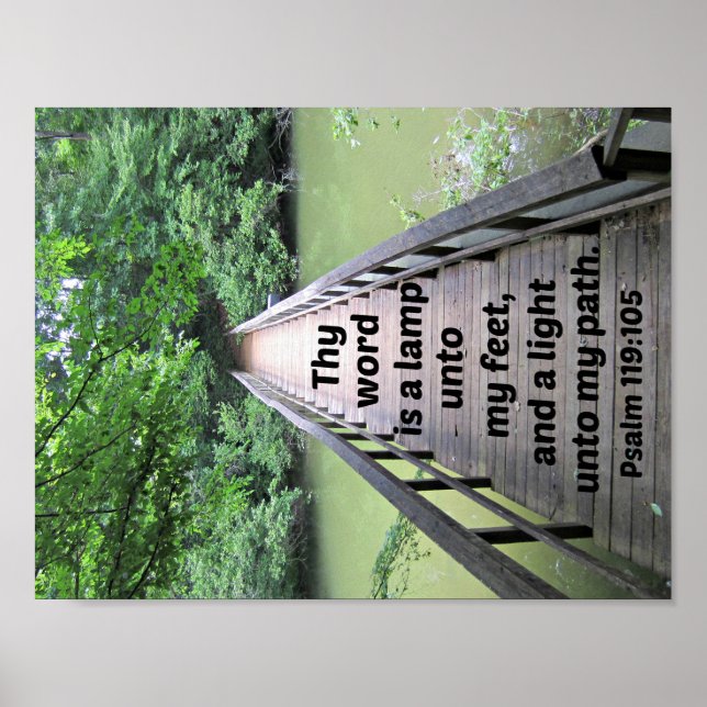 Affiches Psaume 119:105 Ta parole est une lampe à mes pieds (Devant)