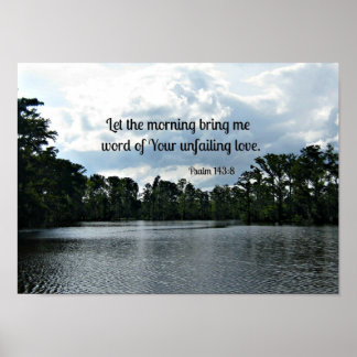Affiches Psaume 143:8 Que le matin me parle....