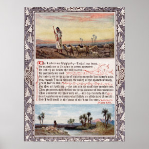 Affiches Psaume 23 Vintage