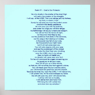 Affiches Psaume 91 - Dieu est notre protecteur