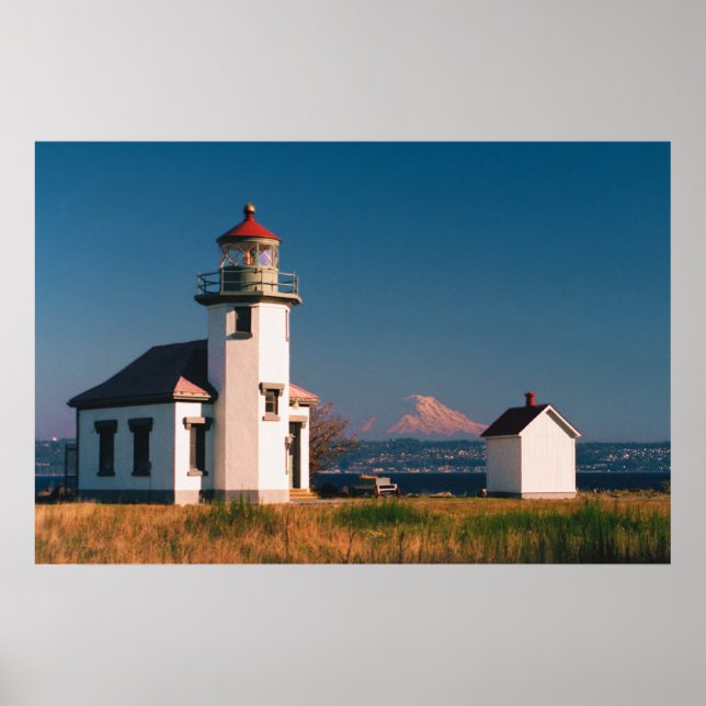 Affiches Pt Robinson Light House, Maury Island, Washington (Devant)