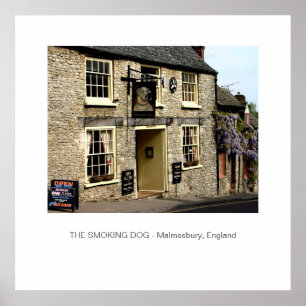 Affiches Pub de tabagisme Malmesbury, Angleterre de chien