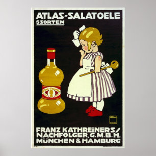 Affiches Publicité allemande sur l'huile salée