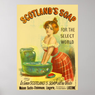 Affiches Publicité ancienne pour le savon d'Écosse