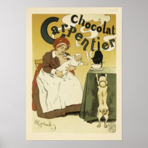 Affiches Publicité au chocolat Carpentier vintage