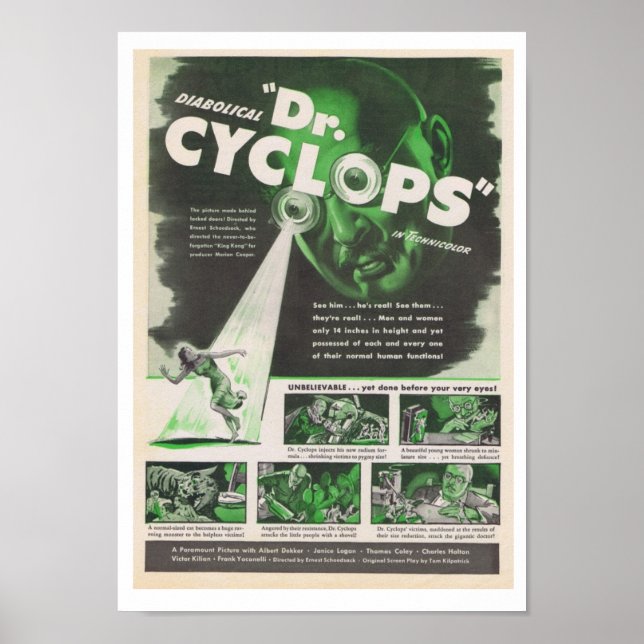 Affiches Publicité cinématographique Dr Cyclops 1940 (Devant)