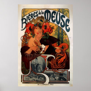 Affiches Publicité de bière Alphons Mucha
