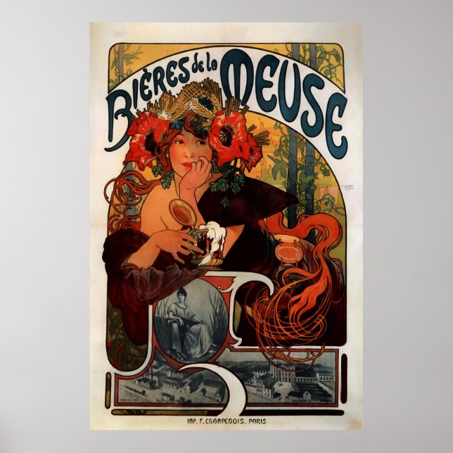 Affiches Publicité de bière Alphons Mucha (Devant)