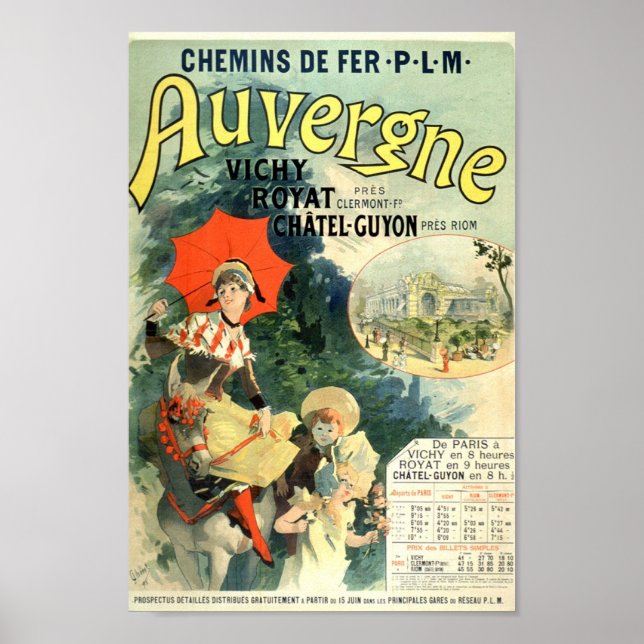 Affiches Publicité française vintage Auvergne Vichy Royat (Devant)