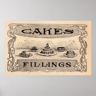 Affiches Publicité pour boulangerie vintage