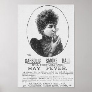 Affiches Publicité pour la boule de fumée carbolique