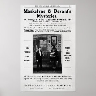 Affiches Publicité pour les mystères de Maskelyne & Devant