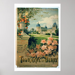 Affiches Publicité pour 'Touraine Et Berry', par Orleans
