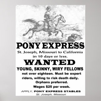 Affiches Publicité sur l'Express Pony