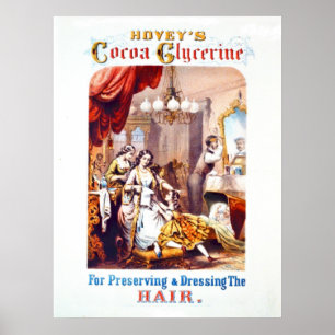 Affiches Publicité tonique cheveux 1860
