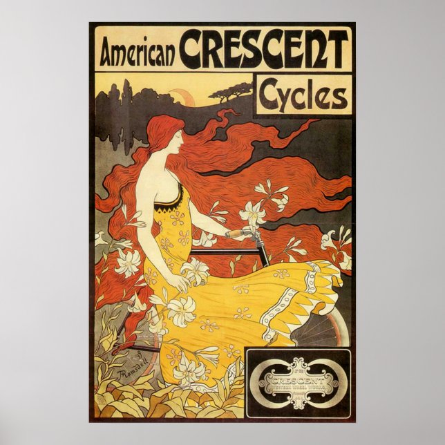 Affiches Publicité vintage American Crescent Cycles (Devant)