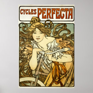 Affiches Publicité vintage Art Nouveau à vélo par Alphonse