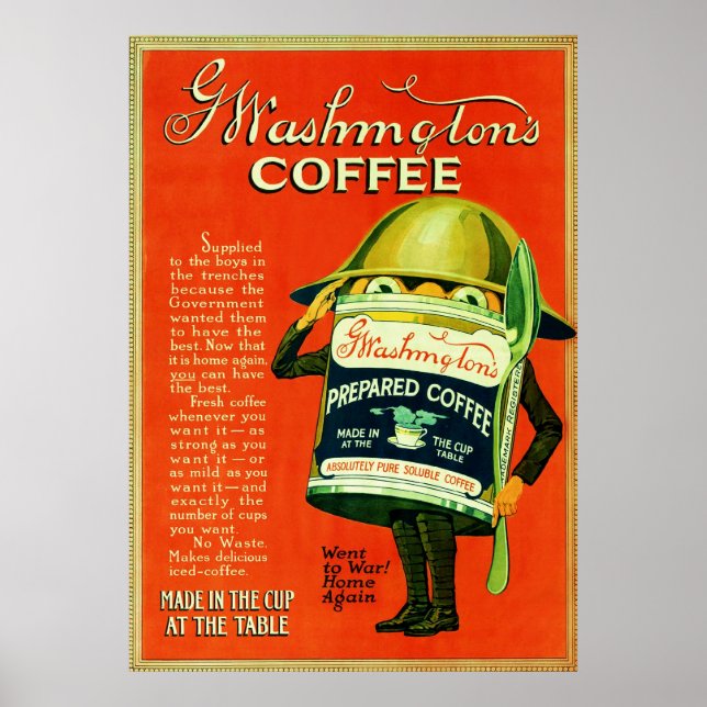 Affiches Publicité vintage de café. (Devant)