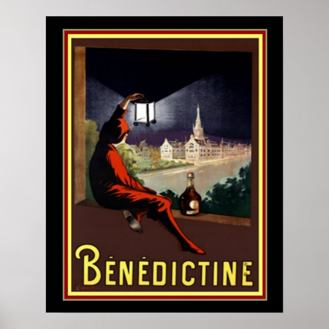 Affiches Publicité vintage de Cognac bénédictin par Cappiel (Devant)