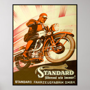 Affiches Publicité vintage de moto allemande