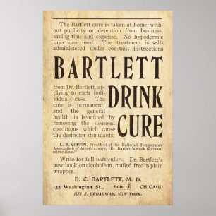 Affiches Publicité vintage pour la cure de boisson de 1899