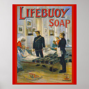 Affiches Publicité vintage, savon de Lifebuoy