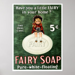 Affiches Publicité vintage sur le savon à fée