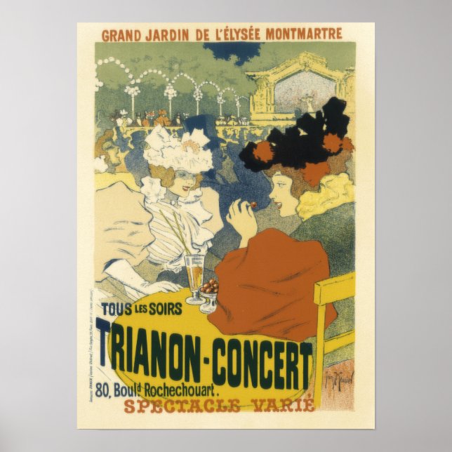 Affiches Publicité vintage Trianon-Concert (Devant)