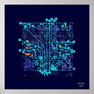 Affiches "Puce informatique/affiche crâne"