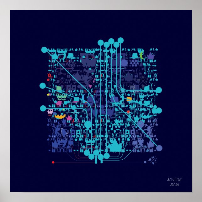 Affiches "Puce informatique/affiche crâne" (Devant)