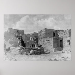 Affiches Pueblo de Kiva Oraibi de serpent d'Indiens de Hopi