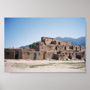 Affiches Pueblo de Taos au Nouveau Mexique