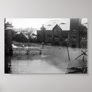 Affiches pueblo, inondation du Colorado