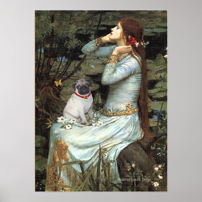 Affiches Pug (chiot fauve) - Ophélie (Devant)