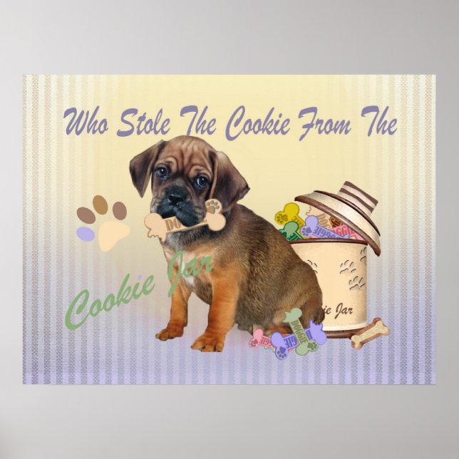Affiches Puggle Stole Cookie De L'Affiche Cookie Jar (Devant)