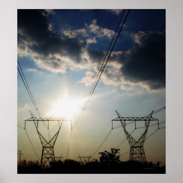 Affiches "Puissance solaire. Électricité." (Devant)