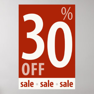 Affiches Puissant 30% DE RÉDUCTION SUR VENTE Signal - affic