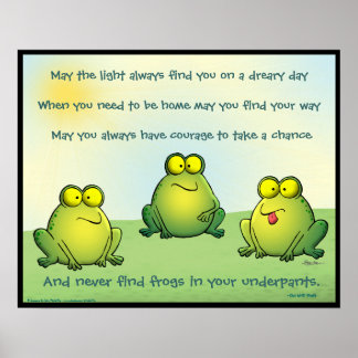 Affiches Puissiez-Vous Jamais Trouver Des Grenouilles Dans 