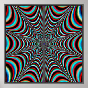 Affiches Pulsation du Web couleur géant