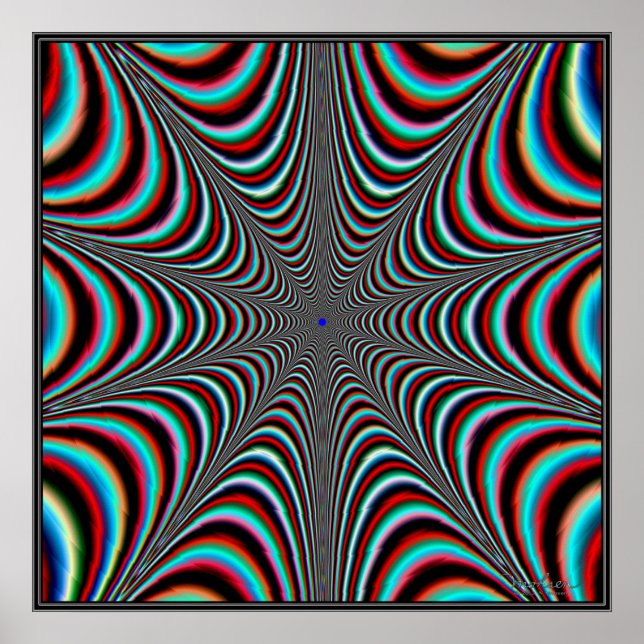 Affiches Pulsation du Web couleur géant (Devant)