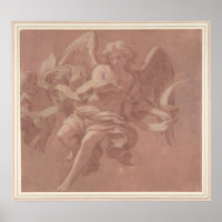 Putto and Angel Holding a Banderole